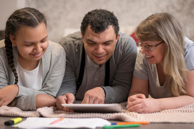 A group of educators collaborating to develop personalized learning plans using educational guides, showcasing a dedication to student success and improved educational outcomes.