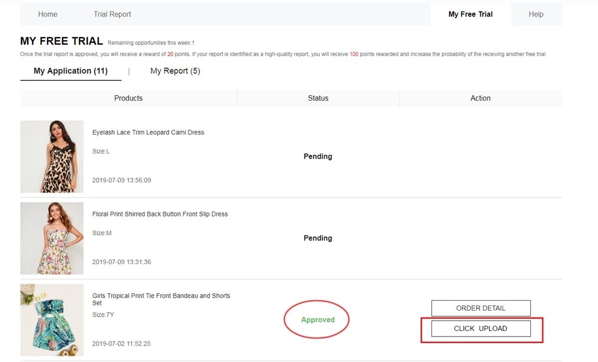 Programa de Pruebas de Productos de Shein