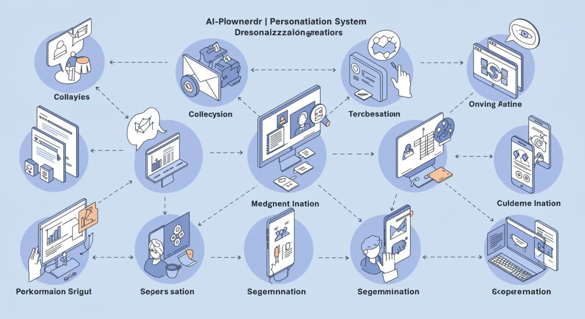 Customer journey map with AI personalization touchpoints