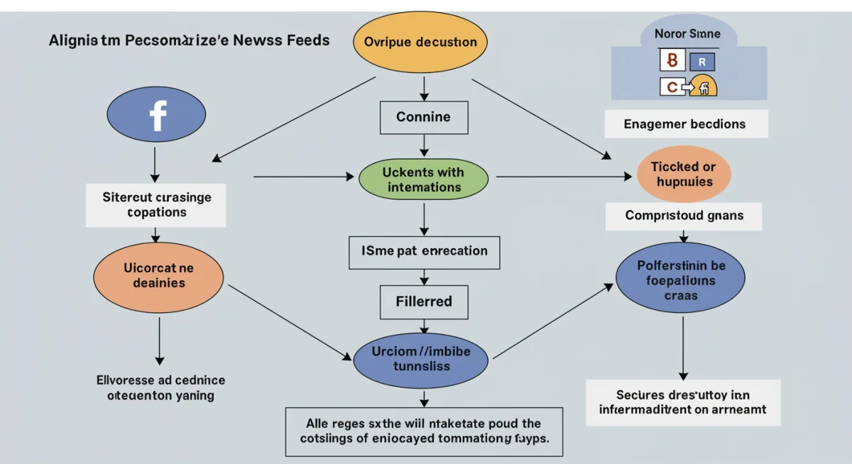 Algorithmic personalization process diagram for news feeds.