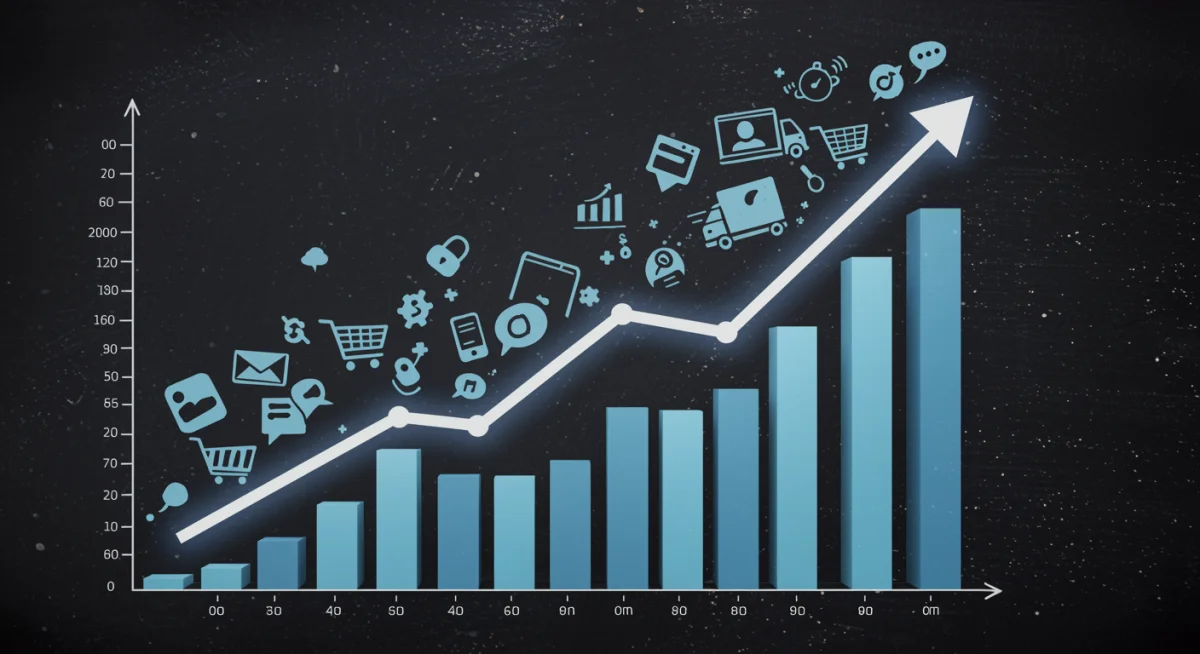 Graph illustrating accelerated digital adoption post-pandemic.