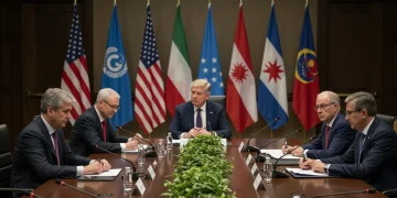 G7 leaders discussing global economic partnerships at a summit meeting.