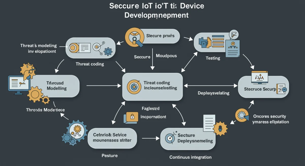IoT device secure development lifecycle diagram.