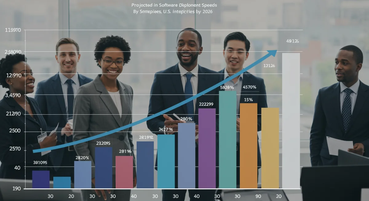 Bar chart showing 15% faster software deployment with MLOps by 2026