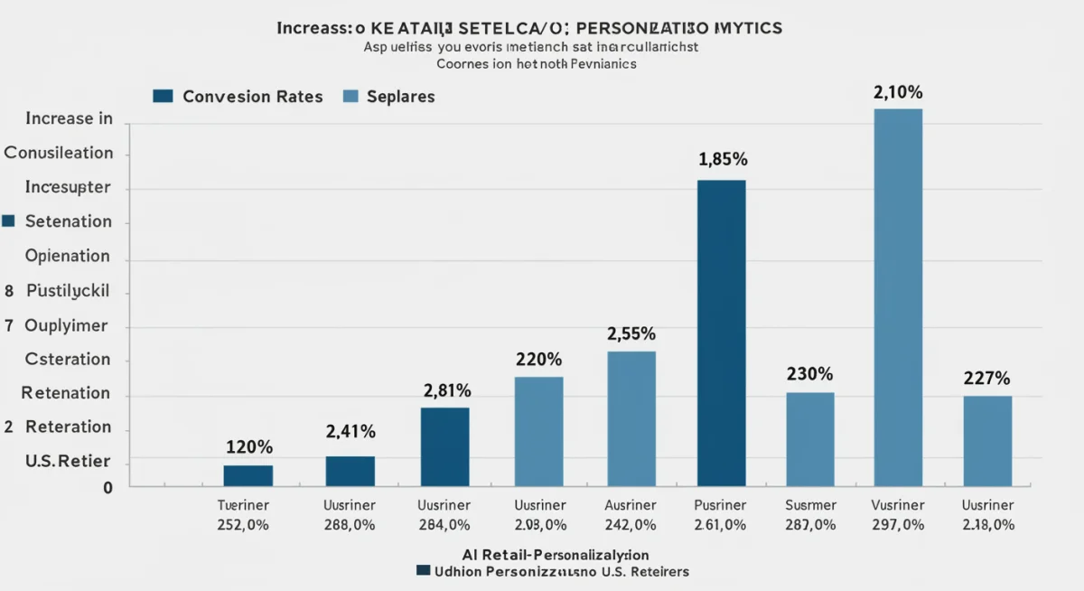 Retail metrics uplift from AI personalization including 10% conversion increase