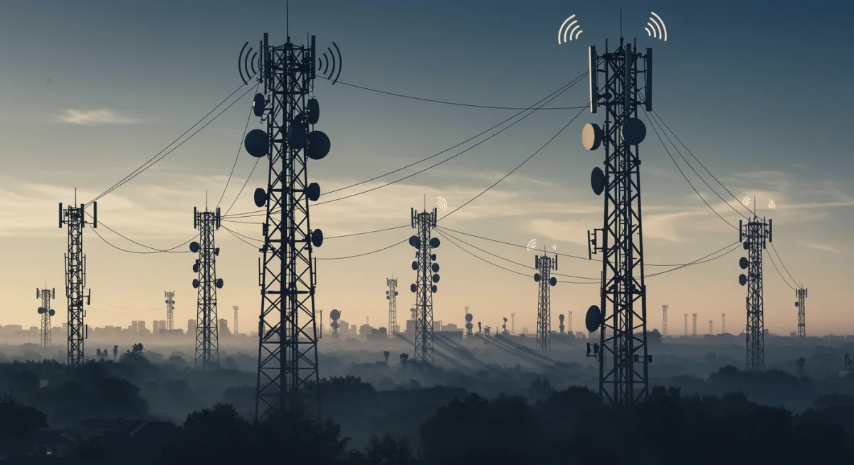 Dominant telecommunications companies overshadowing smaller providers, illustrating limited competition.