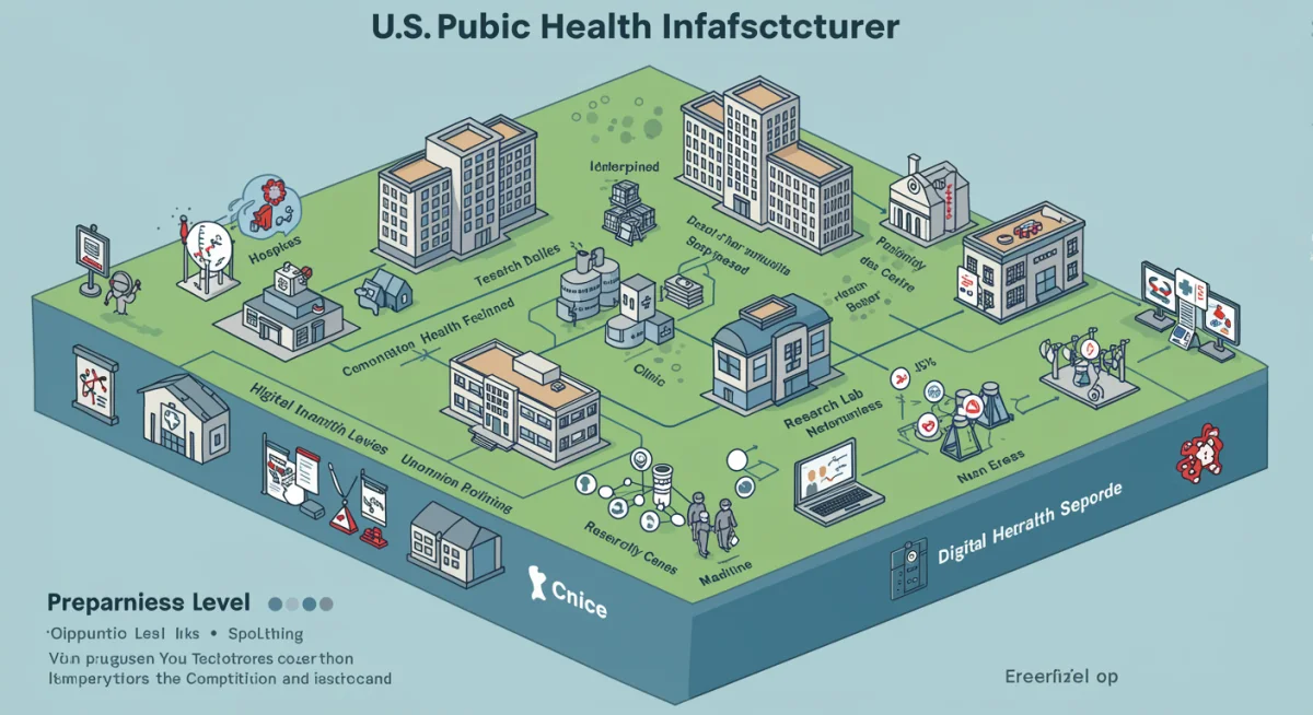 U.S. public health infrastructure, hospitals, research, community health