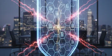 Digital shield protecting business networks from AI threats