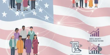 Infographic illustrating US demographic changes and their influence on national policies