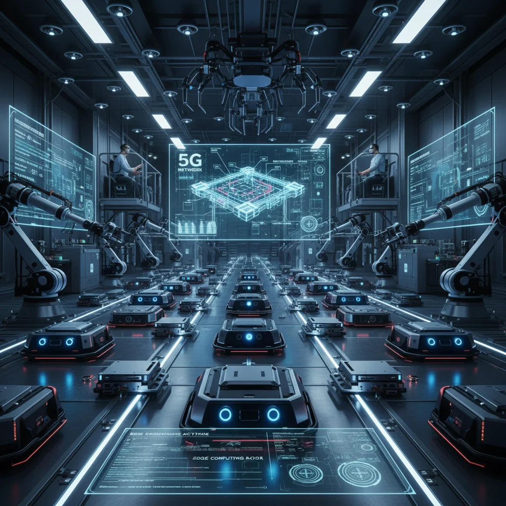 Automated factory floor leveraging 5G and edge computing for efficiency
