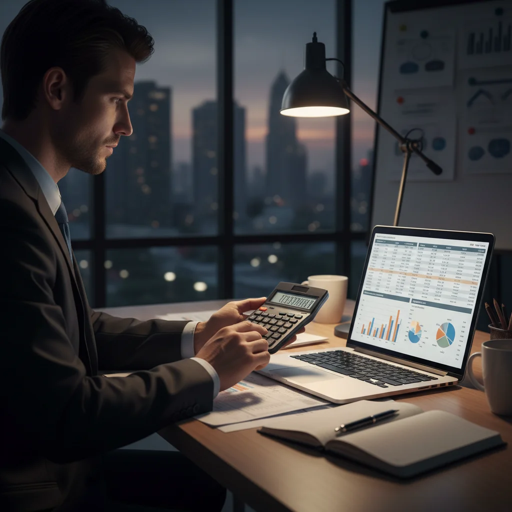 Persona analizando datos financieros y calculando el impacto del Euríbor en su hipoteca.