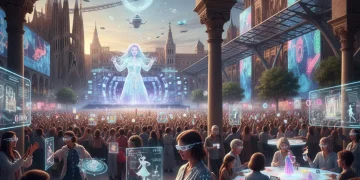 Ocio Cultural España 2026: Tendencias, Innovación y Transformación Futuro del ocio cultural en España 2026: personas disfrutando de experiencias inmersivas y digitales.