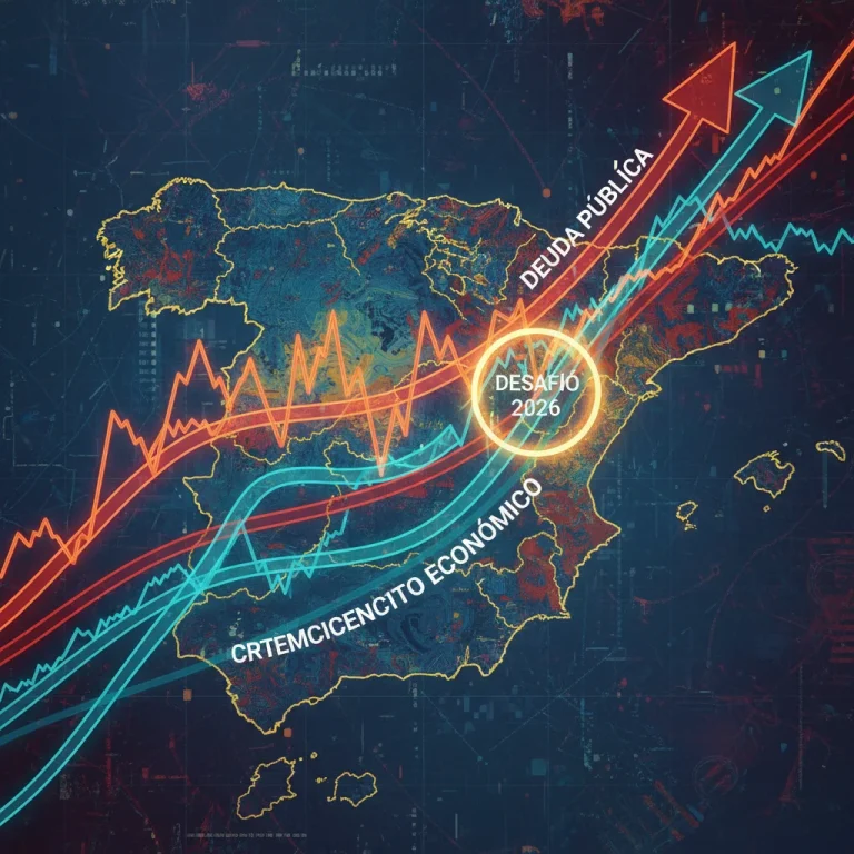 Gráfico de la deuda pública española y su sostenibilidad económica en 2026