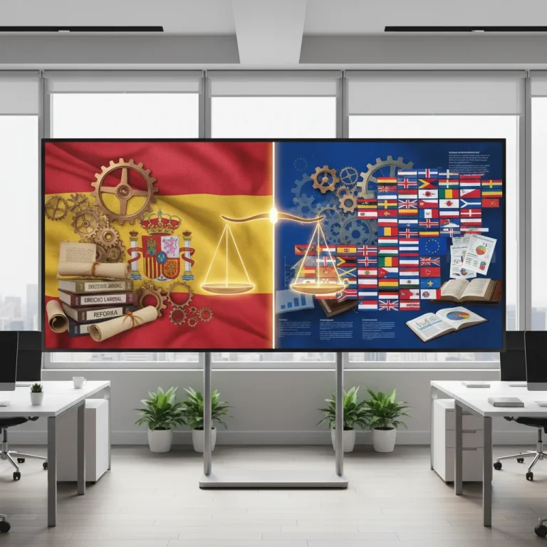 Comparativa de la reforma laboral española de 2026 con modelos europeos